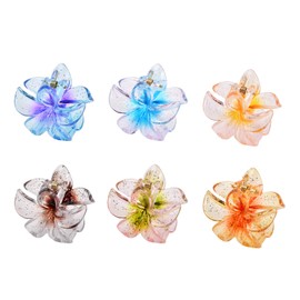 Dewocke Pack of 6 Flower Hair Clips, Non-Slip Hair Clips, Cute Hair Clips, Women Girls Hair Styling Accessories for Women, Thick Thin Hair, Everyday Party, Wedding and Beach Party, Pool, Holiday