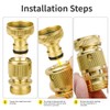 TMOK Quick Connect,Heavy-Duty Brass 3/4" GHT Brass Quick Connectors with