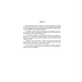 1962 Ford Falcon / Comet Carburetor Shop Manual