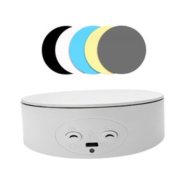Harilla Rotating Display Stand, Rotating Turntable, Automatic 360 Degree Electric Turntable Display Stand for Video Photos, Shows, White