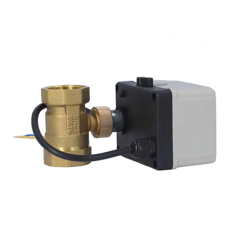 DN25 2 Way Brass Ball Valve Normally Closed Electric Ball