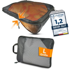 TRAVELY Packing Cubes Compression - 1 x Size L - Packing Cube Compression as Suitcase or Backpack Organiser - Packing Bags for Travel, Packing Bag, Compression Bag