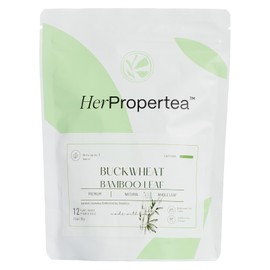 Her Propertea Buckwheat Bamboo Leaf Tea - Caffeine-Free, Buckwheat, Bamboo Leaf and Osmanthus Tea, Herbal tea, 12 Plant Based Pyramid Tea Bags (1.3 OZ)