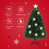 GOFLAME 4FT Pre-Lit Optical Fiber Christmas Artificial Tree with Multicolor