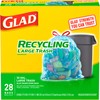 Glad Trash Bags, Large Drawstring Garbage Bags, 30 Gallon Blue