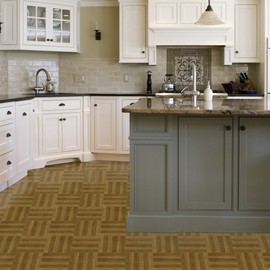 Sterling Self Adhesive 12-Inch Vinyl Floor Tiles, 20 Tiles - 12" x 12", Medium Oak Plank-Look Pattern - Peel & Stick, DIY Flooring for Kitchen, Dining Room, Bedrooms & Bathrooms by Achim Home Decor