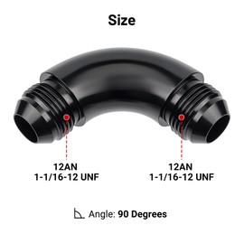 EVIL ENERGY 12AN Male to 12AN Male 90 Degree One Piece Full Flow Swivel Coupler Union Fitting Adapter Aluminum
