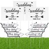 9 PCS Wedding This Way Sign Kit,Double Sided Wedding Direction