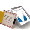 Popular Vivid Aqua Beach Sea Glass Earrings with Handmade Knot