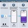 AI Translation Earbuds Real Time, Translator Earbuds with 144 Languages,