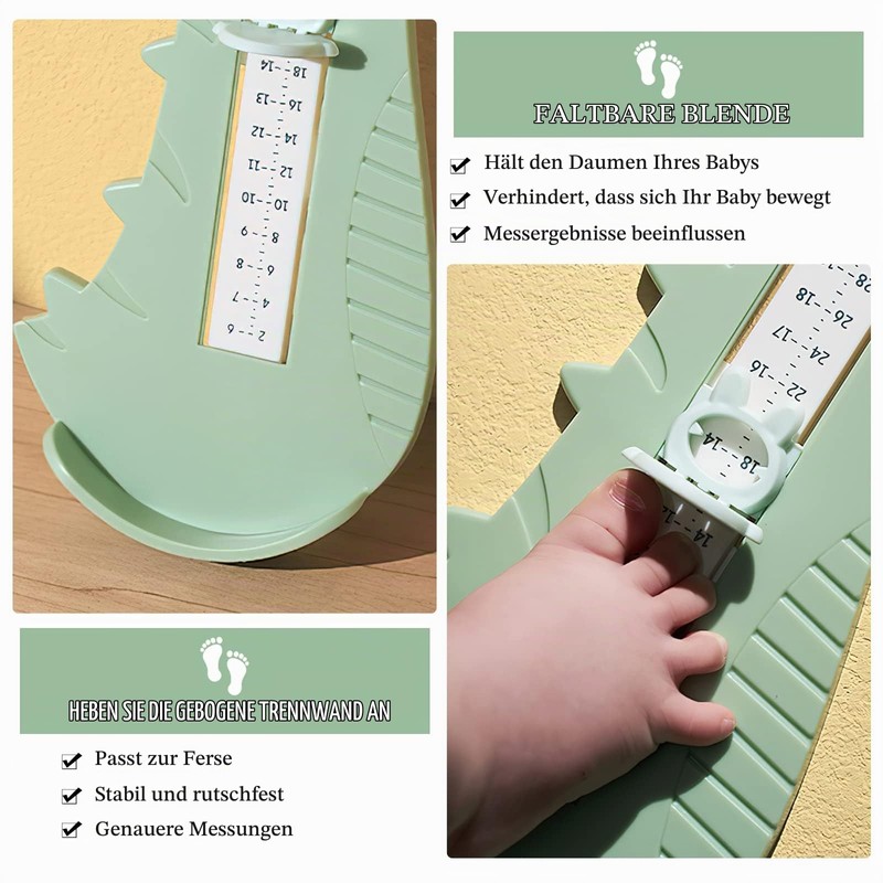TNSLAND Children's Foot Measuring Device, Foot Gauge with Double Scale,