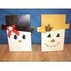 Reversible wooden scarecrow/snowman yard ornament snowman scarecrow sign handmade wooden