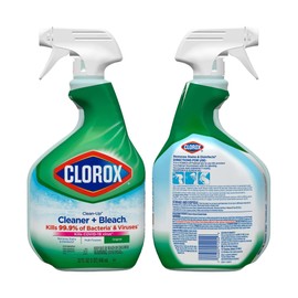 Aserson Clean-Up Cleaner, Disinfectant, Stain Remover, Trigger Spray, 32 oz. and Clean Up Refill, Fresh Scent, 64 oz Bundle with Collapsible Funnel and Microfiber Cleaning Cloth