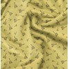 Soimoi Yellow Silk Fabric Paint Brush Hardware Decor Fabric Printed metre 42 Inch Wide