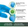 SHOWA 7005PF Powder-Free Biodegradable Nitrile Disposable Glove, Food Safe, 4