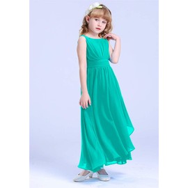 Happy Rose 7-16 Vestido de dama de honor para niñas, verde azulado, 8