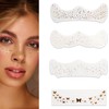 GWAWG Glitter Freckles Face Tattoos 4 PCS Gold Glitter Makeup