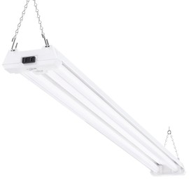 Sunco Motion Sensor 4ft LED Shop Light, Garage Lights Ceiling LED Plug-in Fixtures, 40W, 5000K Daylight, 4300 Lumens, Frosted, Motion Activated, Linkable Suspension Mount, ETL