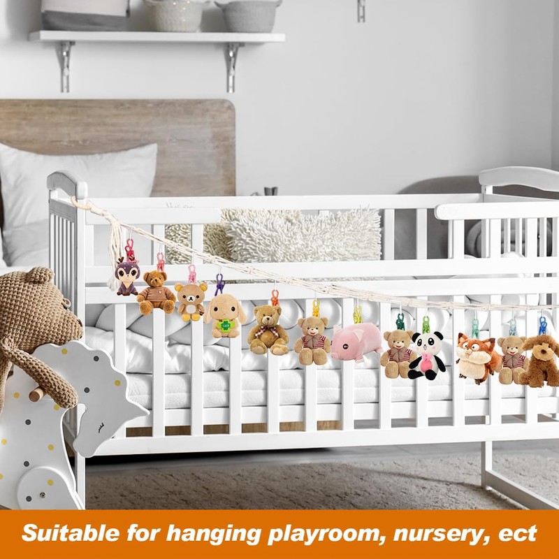 YJWZWE Stuffed Animal Storage Chain 78inch Hanging Stuff Animals Organizer