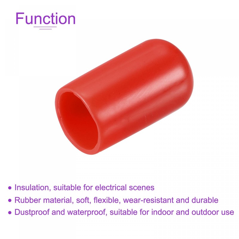 sourcing map Pack of 20 10 mm Protector Rubber End