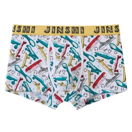 JINSHI Men's Underwear Boxer Briefs Athletic with Fly 3D Pouch Soft Breathable Short Leg Underpants Pack Size XL