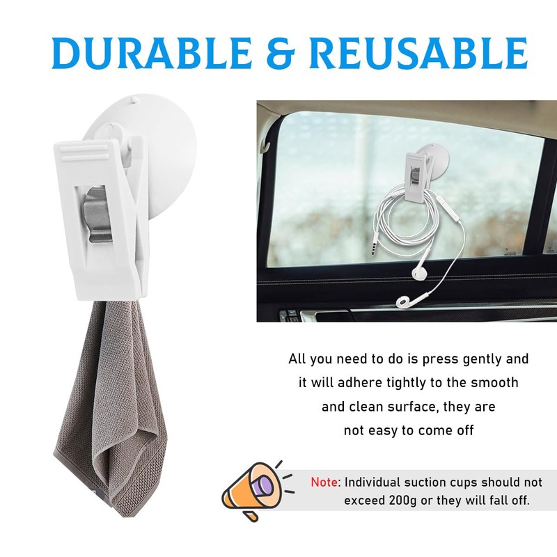 Wevdn 2 PCS Suction Cup Card Bill Clip, Sun Shade