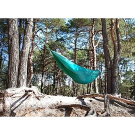 Treeup TU 600 Professional Outdoor Hammock, Nylon Ripstop, 330 x 150 cm, Maximum Load 250 kg (Green)