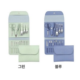 'Nail clipper set' 16 types, convenient home care, portable travel size, 1 set, blue / '손톱깎이세트' 16종 편리한 홈케어 휴대용 여행용, 1세트, 블루