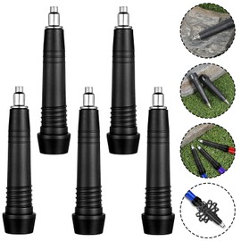 5Pcs Trekking Pole Tips Carbide Hiking Pole Carbide Tips Universal Tungsten Steel Rod End Tip Replacement Walking Sticks Tip Protectors for Outdoor Climbing Snow Mud