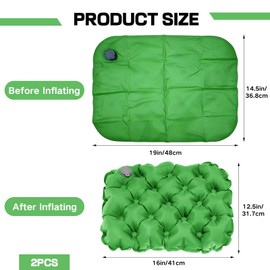 2 Pack Inflatable Seat Cushion, Lightweight Foldable Portable Chair Pad