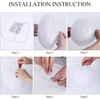 KARRMA 2 x White Paper Lampshade - Classic Bamboo Style