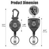 MNGARISTA Heavy Duty Retractable Keychain, Belt Clip Ver. & Carabiner