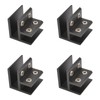 INCREWAY Glass Clamp, 4 x 90 Degree Adjustable Clips, Aluminum