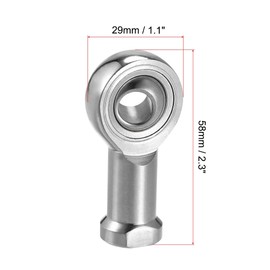 sourcing map SSI10T/K Rod End Bearing 10mm Bore Stainless Steel M10x1.5 Female Thread Right Hand
