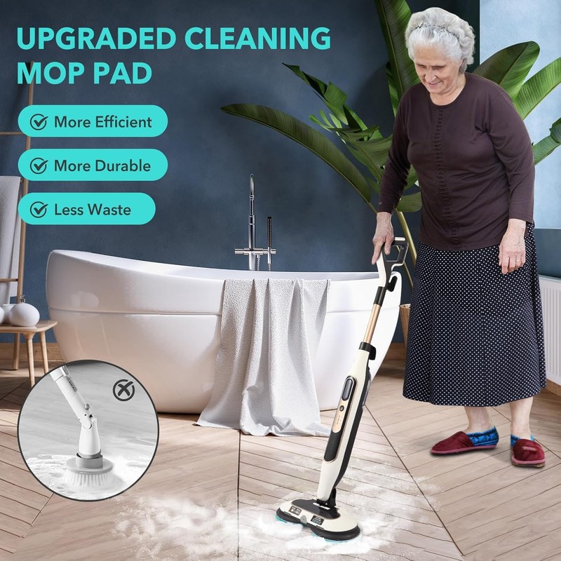 Zeltauto S6002UK Steam and Scrub Mop Pads Replacement for Shark,Scrubbing