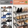 LANTEFUL 3 Tier Shoe Rack for Closet, Shoe Organizer with