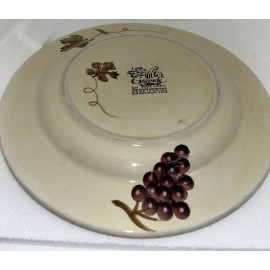 TableTops Unlimited Unlimited Villa Grande Hand Painted Rustic 10 3/4” Dinner Plate Grape Vine!