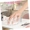 Cuenco de Manicura Transparente Recipiente para Remojar las Uñas para