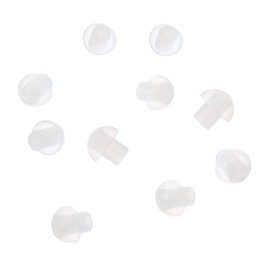 Mikinona 10pcs Mushroom Earbud Tips Replacement Ear Inserts for Acoustic Tube Earpiece Compatible with Coil Tube Audio Kits Ergonomic Design for Comfort and Durability