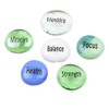 Holy Land Market Engraved Inspirational Glass Stones Set - Think
