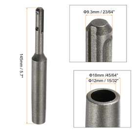 HARFINGTON 2pcs Plus SDS Ground Rod Driver 23/64" for 15/32" Ground Rods Driver Adapter Bits for Rotary Hammer Drill Tool 5.7" Long