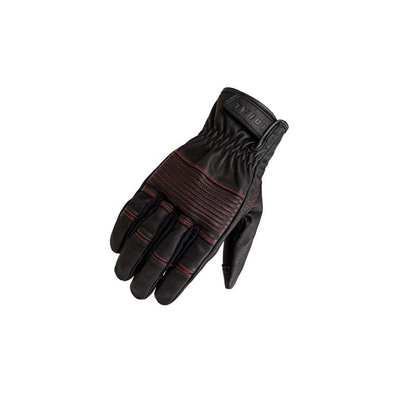 Yamashiro ID-004 CLASSIC Leather Gloves for Motorcycles, Red Stitching, XL