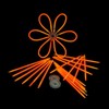 Decotrend-Line-100 Starlight Glow Stick Fluorescent Neon Bracelets Orange 100106