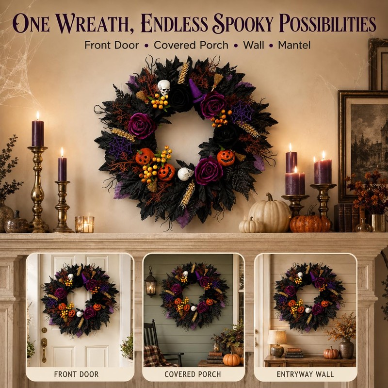 Halloween Wreath for Front Door
