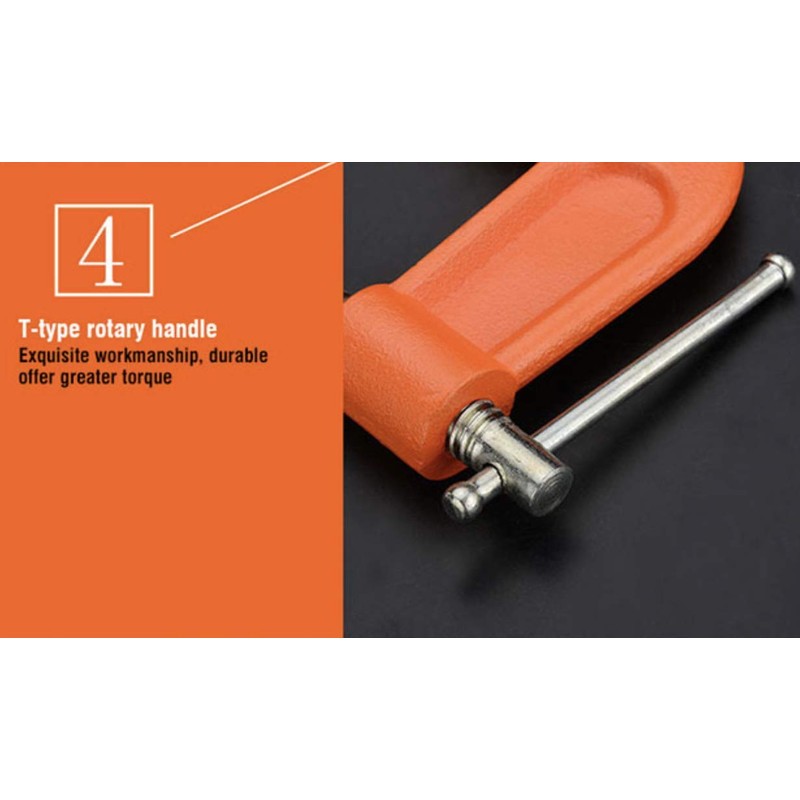 Edward Tools Heavy Duty 3" Steel C Clamp - Iron