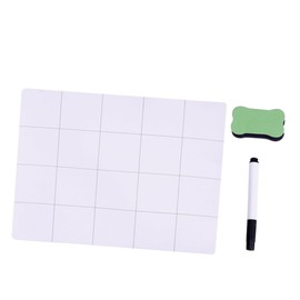 KOMBIUDA 3pcs 1 Small Parts Work Pad Rewritable Surface Mat for Organizing Screws and Small Parts with Pen and Eraser for and Maintenance Random Color