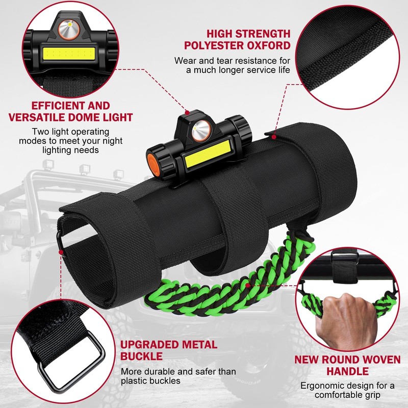 moveland 2 x Roll Bar Grab Handles with Light -