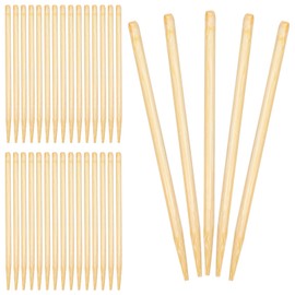Heavy Duty Bamboo Craft Sticks, Wood Stylus Tools for Scratch, Wooden Scratch Art Sticks for Scratching Drawing Christmas Thanksgiving Scratching Art Activity Craft Projects (35PCS, 5"/12cm)