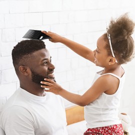 Afro Hair Comb Straight Hair Pick Comb Wide Tooth Hair Pick Comb Plastic Afro Pick Comb Detangling Afro Comb Hairdressing Styling Tool for Men and Women (Square Hanging Hole Style)