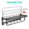 Yescom Foldable Towel Rack with Towel Bar and 6 Hooks